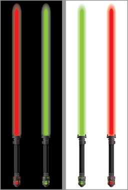 Lightsabers in mirror. clipart