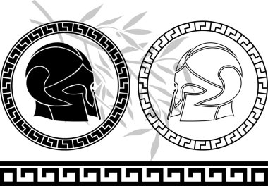 Fantasy ancient helmets clipart