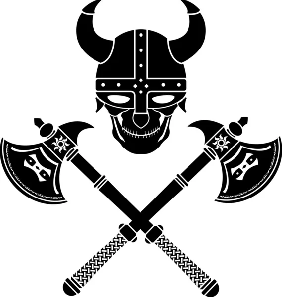 戦士の頭蓋骨 — ストックベクタ