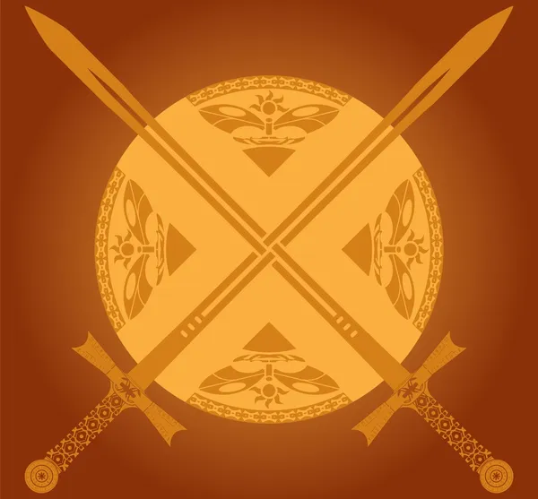 Zonnige zwaarden — Stockvector