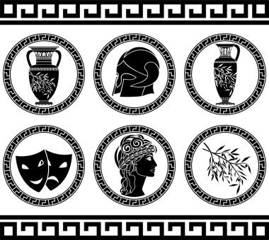 Hellenic buttons clipart