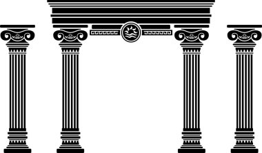 Fantasy arch and columns clipart