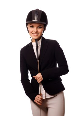 Smiling strict jockey clipart