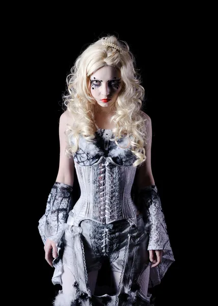 Жінка вампіра зі сценічним макіяжем — стокове фото