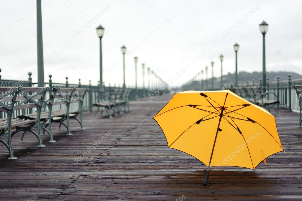 Pier after rain