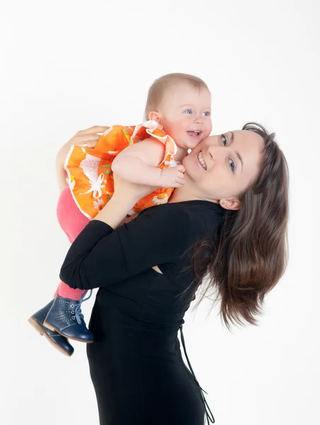 Mãe feliz com a filha — Fotografia de Stock