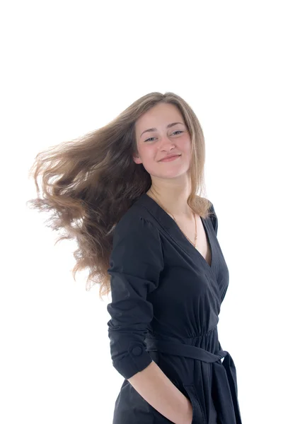 Das Mädchen mit den langen Haaren — Stockfoto