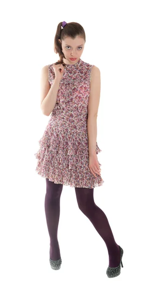 Flicka i klänning — Stockfoto
