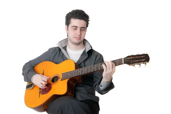 Portret van de gitarist — Stockfoto