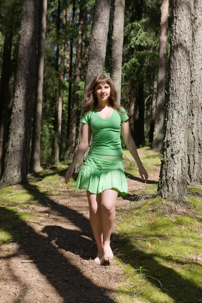 Marcher dans le bois — Photo