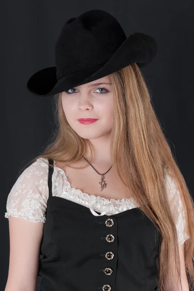 Retrato em chapéu — Fotografia de Stock