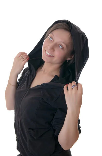 Girl in a hood — Stock Photo, Image