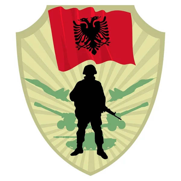 알바니아의 육군 — 스톡 벡터