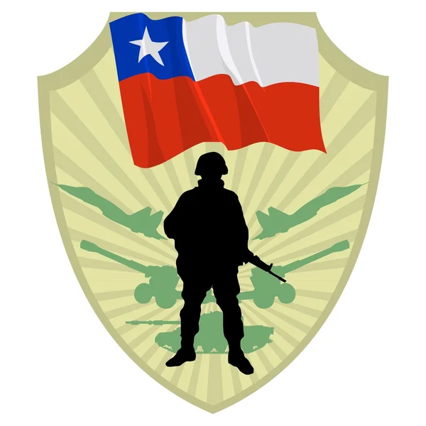 stock vector Army of Chile