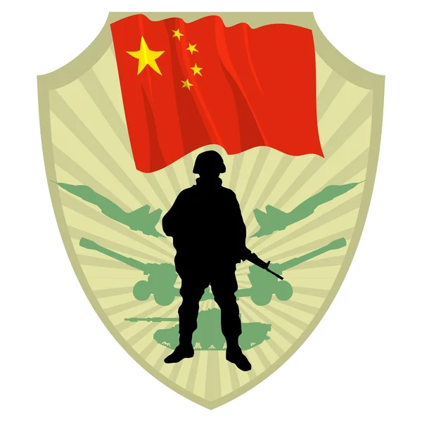 Exército da China — Vetor de Stock
