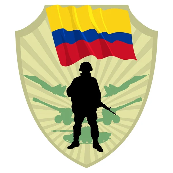 哥伦比亚的军队 — 图库矢量图片