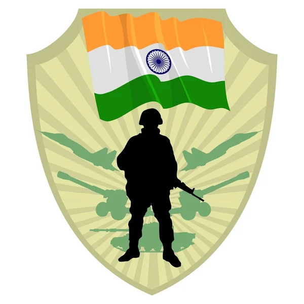 Az indiai hadsereg — Stock Vector