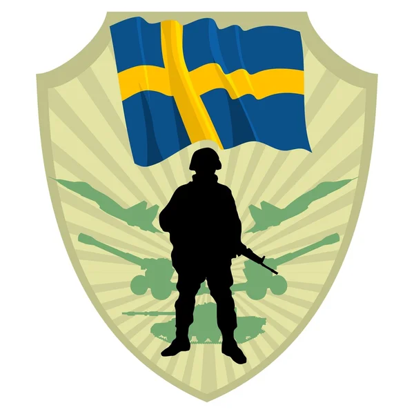 Exército da Suécia — Vetor de Stock