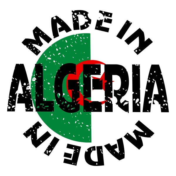 Vektorcímke Algériában készült — Stock Vector