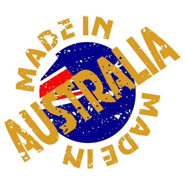 Vektor címke Made in Australia — Stock Vector