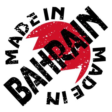 Bahreyn 'de Yapılan vektör etiketi