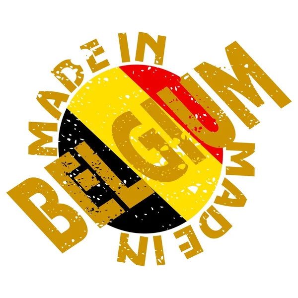 Étiquette vectorielle Fabriqué en Belgique — Image vectorielle