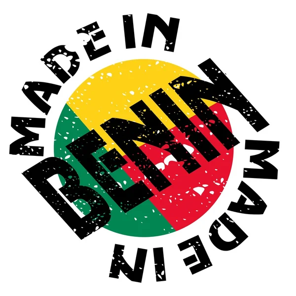 Vektor-Etikett Made in Benin — Stockvektor