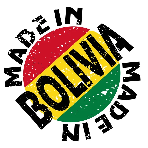 Étiquette vectorielle Fabriqué en Bolivie — Image vectorielle