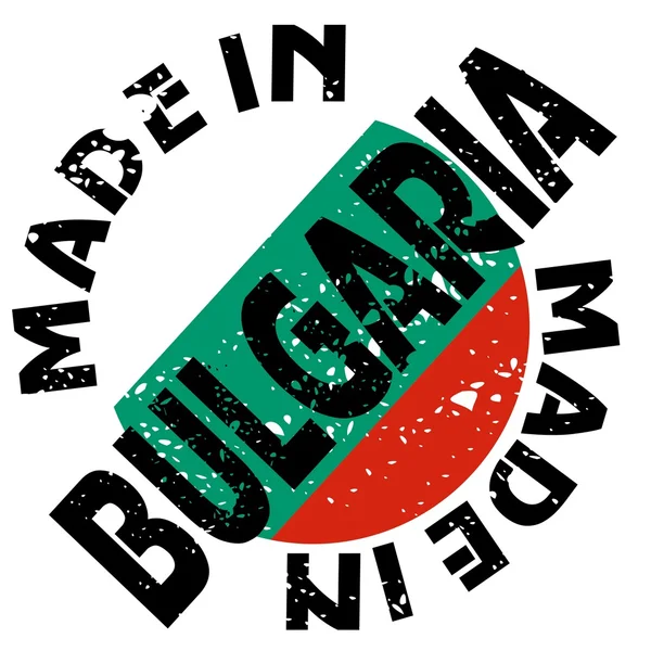 Vector label Made in Bulgaria — Stock Vector