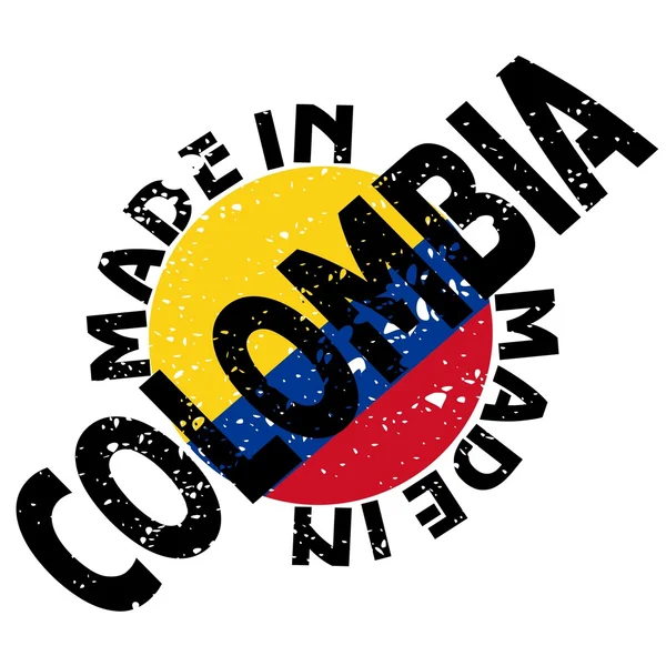 Vector label Made in Colombia — Stock Vector