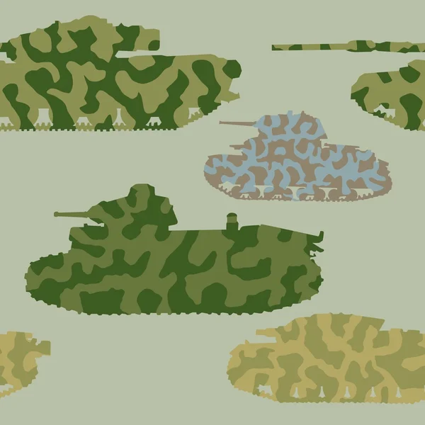 Abstrakte nahtlose Hintergrund mit Panzern — Stockvektor