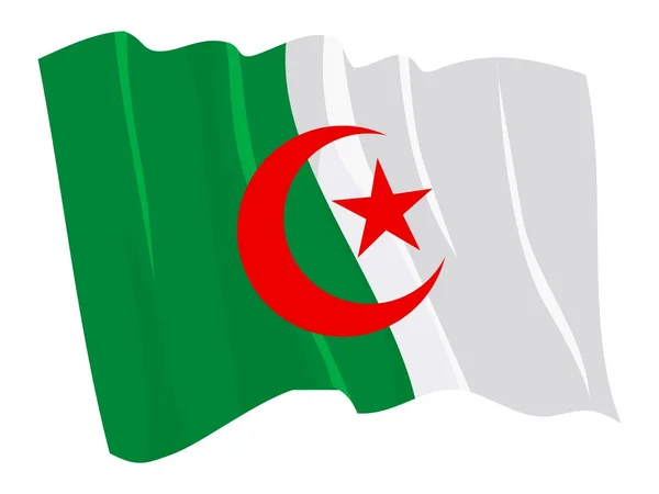 Flaga polityczna Algierii — Wektor stockowy