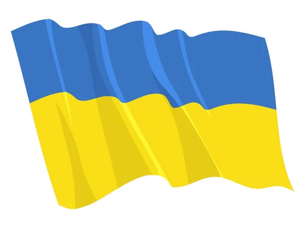 Sventola bandiera politica dell'Ucraina — Vettoriale Stock