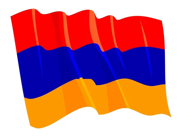 Politieke wuivende vlag van Armenië — Stockvector