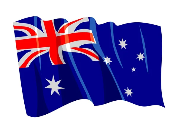 Politieke wuivende vlag van Australië — Stockvector