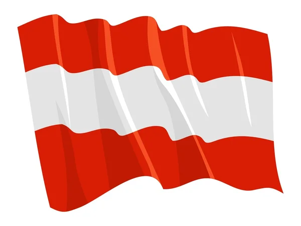 Political waving flag of Austria — Stock Vector