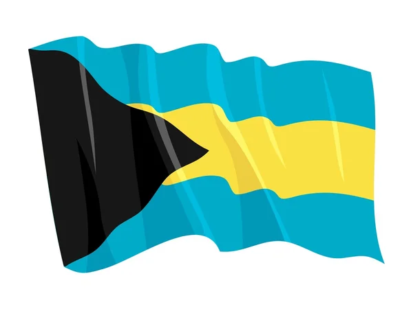 Politieke wuivende vlag van Bahama 's — Stockvector