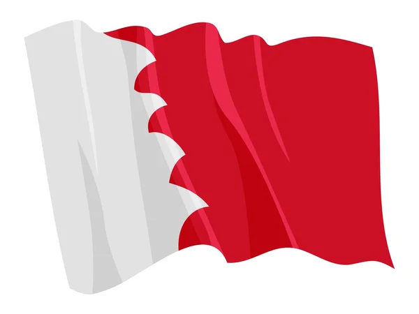 Political waving flag of Bahrain — Stock Vector