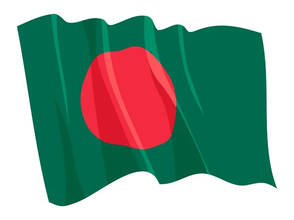 Political waving flag of Bangladesh — Stock Vector