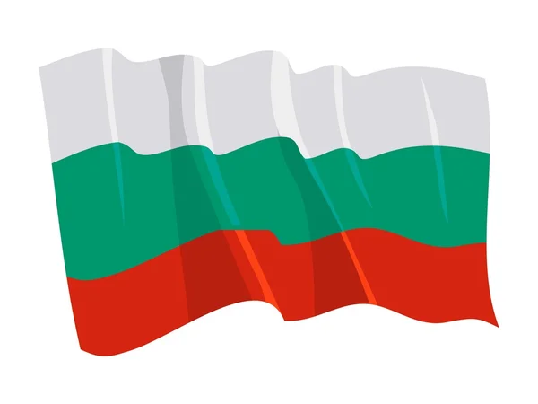 Drapeau politique de la Bulgarie — Image vectorielle