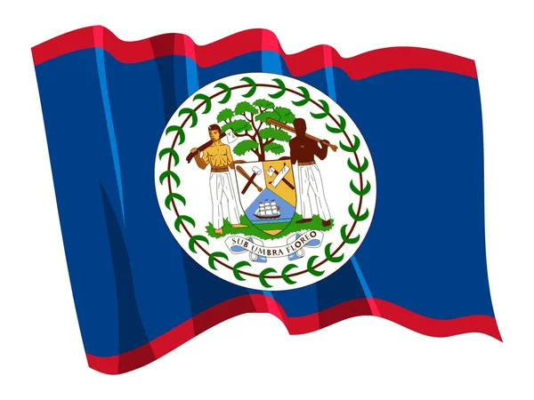 Bandeira política acenando de Belize —  Vetores de Stock