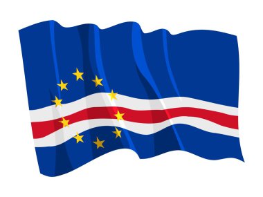 Cape Verde 'nin siyasi dalgalanan bayrağı