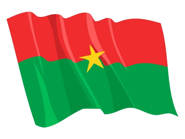 Politieke wuivende vlag van Burkina Faso — Stockvector