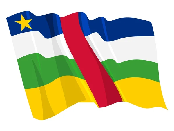 Політичне розмахування прапором Центральноафриканської Республіки — стоковий вектор