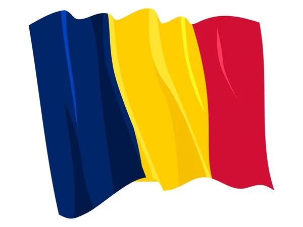 Tchads politiska flagga — Stock vektor