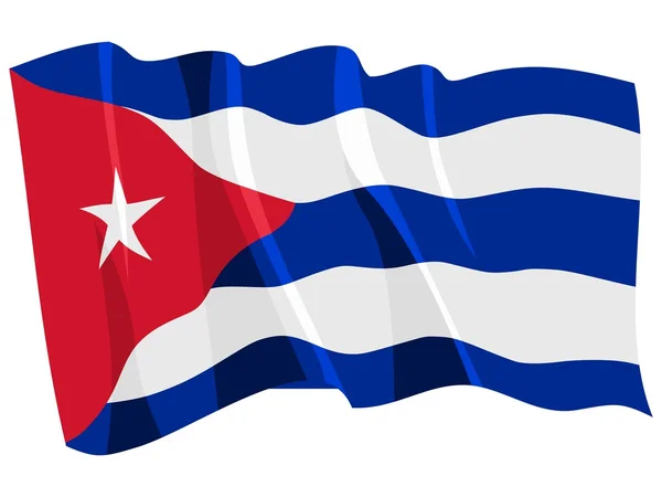 Kubas politische Flagge schwenken — Stockvektor
