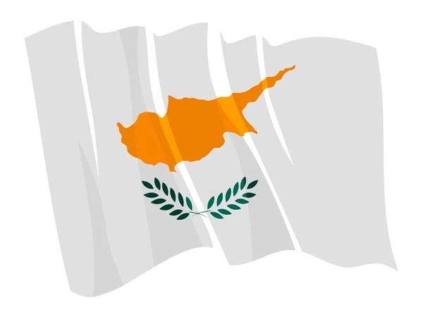 Political waving flag of Cyprus — Stock Vector