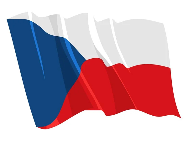 Politieke wuivende vlag van Tsjechië — Stockvector