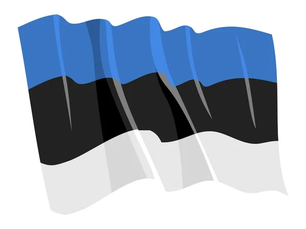 에스토니아의 정치적 흔들리는 깃발 — 스톡 벡터