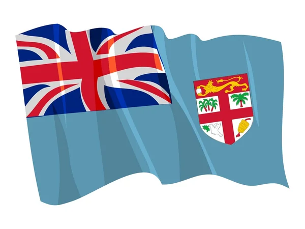A Fidzsi-szigetek politikai zászlója — Stock Vector